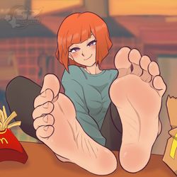 This is a pixiv picture whose title is Milfdonalds.