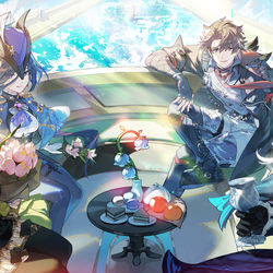 This is a pixiv picture whose title is 跨越海洋.