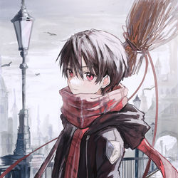 This is a pixiv picture whose title is もうすぐ冬(加筆).