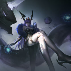 This is a pixiv picture whose title is 【板绘】赛尔号·“黑丝の海瑟薇”紫色老太婆.
