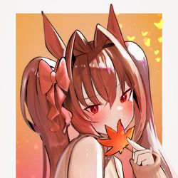 This is a pixiv picture whose title is 紅葉も思いも色づいたのにあなたに伝える勇気が足りない.