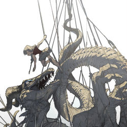 This is a pixiv picture whose title is むかしの生き物.