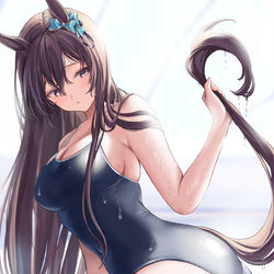 This is a pixiv picture whose title is スク水メジロドーベル.