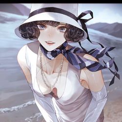 This is a pixiv picture whose title is 湖畔.