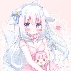This is a pixiv picture whose title is 双葉シャロちゃんと恋花苺みるはちゃん.