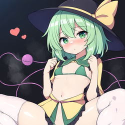 This is a pixiv picture whose title is 蹲踞ポーズこいしちゃん.