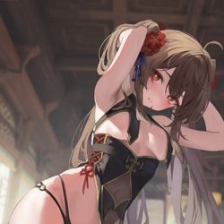 This is a pixiv picture whose title is 胡桃.