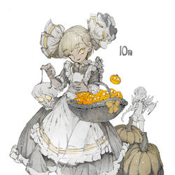 This is a pixiv picture whose title is 彼女はお菓子売り.