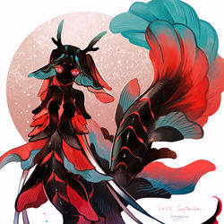 This is a pixiv picture whose title is くろい さかな.