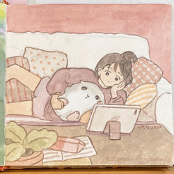 This is a pixiv picture whose title is ドラマ夢中.