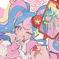 This is a pixiv picture whose title is ぽけみく.