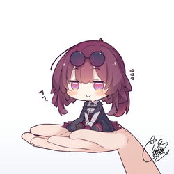 This is a pixiv picture whose title is 手乗り.