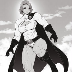 This is a pixiv picture whose title is Buff Powergirl- DC.