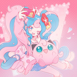 This is a pixiv picture whose title is ポケミク２.