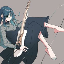 This is a pixiv picture whose title is guitar.