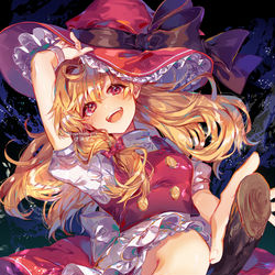 This is a pixiv picture whose title is 赤魔理沙.