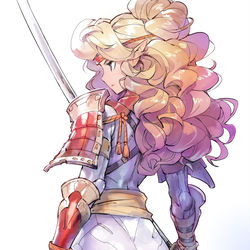 This is a pixiv picture whose title is 侍エルフ.