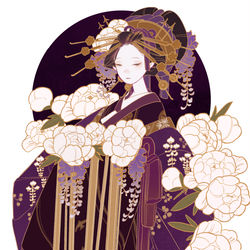 This is a pixiv picture whose title is 宵の華.
