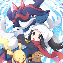 This is a pixiv picture whose title is 【ポケマス】ショウとヒスイダイケンキ.