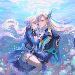 This is a pixiv picture whose title is Furina and Neuviette.