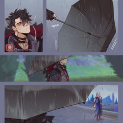 This is a pixiv picture whose title is rainy day.
