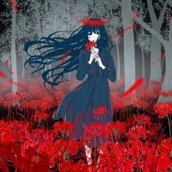 This is a pixiv picture whose title is 地獄花.