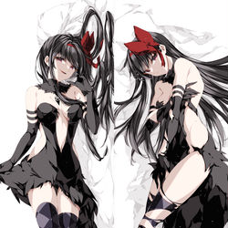 This is a pixiv picture whose title is まどマギ 悪魔ほむら抱き枕カバー.