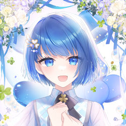 This is a pixiv picture whose title is 遥ちゃんお誕生日おめでとう！！🐧💙.