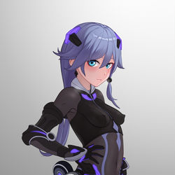 This is a pixiv picture whose title is 影騎士・月輪.