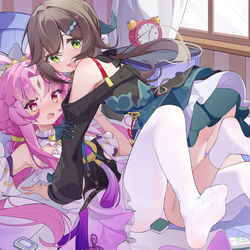 This is a pixiv picture whose title is 下属不可以啵上司嘴.