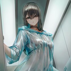 This is a pixiv picture whose title is 2時13分　気温24℃　4階エレベーターホール.