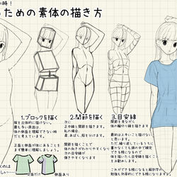This is a pixiv picture whose title is 大事な大事な素体の描き方.