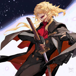 This is a pixiv picture whose title is 一文字則宗　喜.