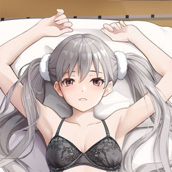 This is a pixiv picture whose title is 抱き枕風（老倉育）.