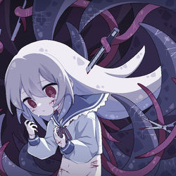 This is a pixiv picture whose title is ぐさり.