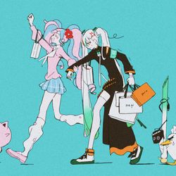 This is a pixiv picture whose title is ショッピング！.