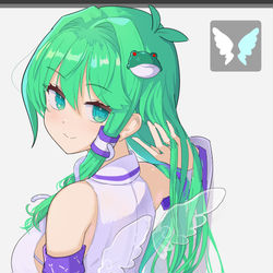 This is a pixiv picture whose title is 早苗さん（獣王園風）.