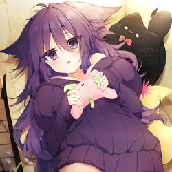 This is a pixiv picture whose title is 一緒にゲームする？.