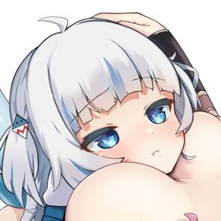 This is a pixiv picture whose title is 🦈「・・・」.