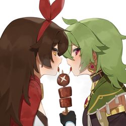 This is a pixiv picture whose title is アンバーとコレイ.