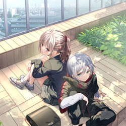 This is a pixiv picture whose title is 年下彼氏いちゃ絵まとめ①.