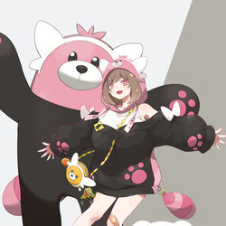 This is a pixiv picture whose title is キテルグマ風衣装りんご.