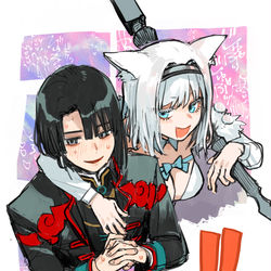 This is a pixiv picture whose title is 恋愛ではないが疚しい.