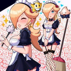 This is a pixiv picture whose title is Maid Rosalina.