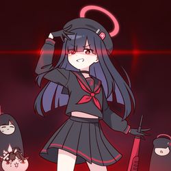 This is a pixiv picture whose title is もしも正実モブちゃんが実は紅魔族の人だったら.