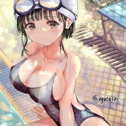This is a pixiv picture whose title is 夏の終わりと水泳部コーチさん.