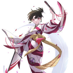 This is a pixiv picture whose title is 【犬夜叉】神楽.