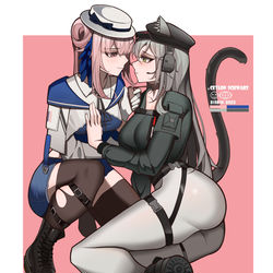 This is a pixiv picture whose title is 黑锡贴贴.