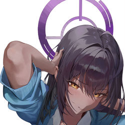 This is a pixiv picture whose title is ブルアカ 角楯カリン.