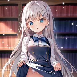 This is a pixiv picture whose title is 銀髪ちゃん.
